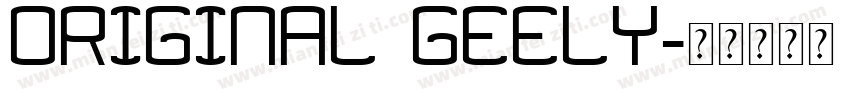 ORIGINAL GEELY字体转换